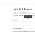 Copy API Token