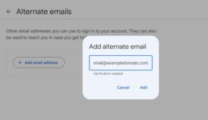 Add Alternative Email